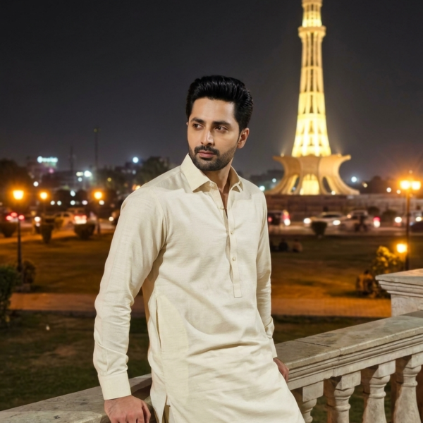 Cinematic Android Night Portrait at Minar-e-Pakistan