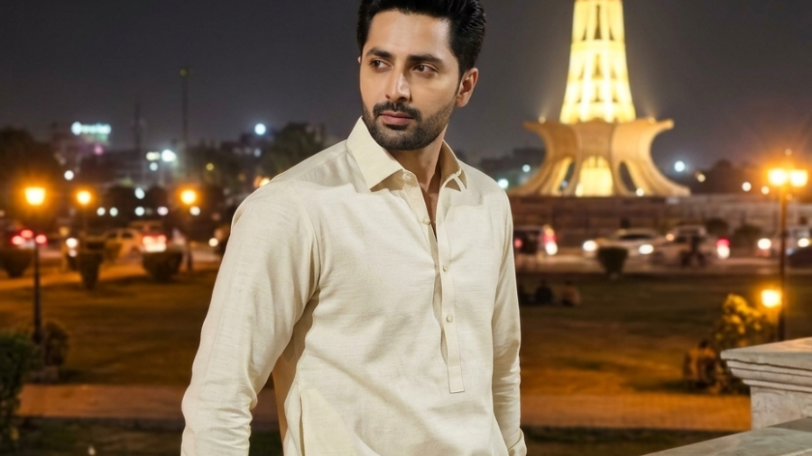 Cinematic Android Night Portrait at Minar-e-Pakistan