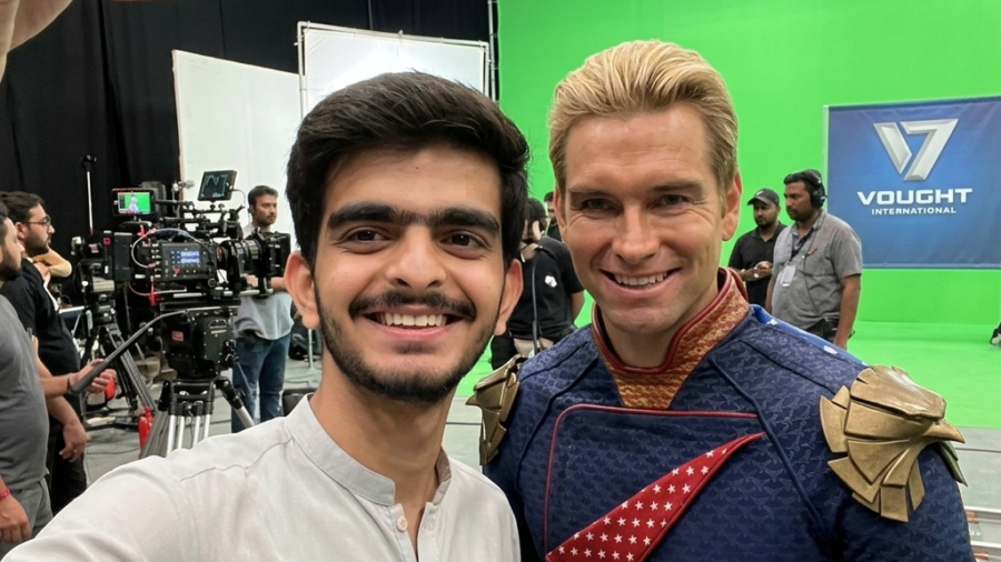 Selfie with movie character