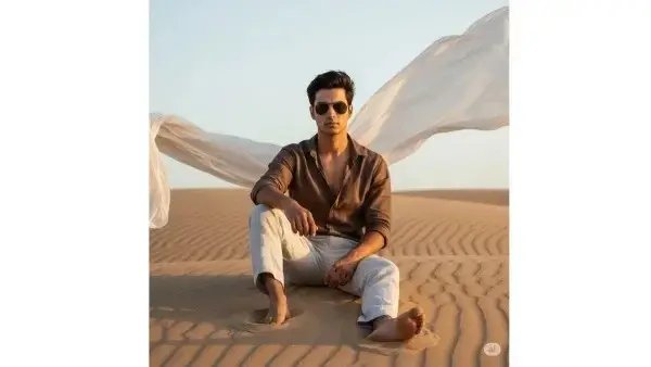 Young Man in Desert
