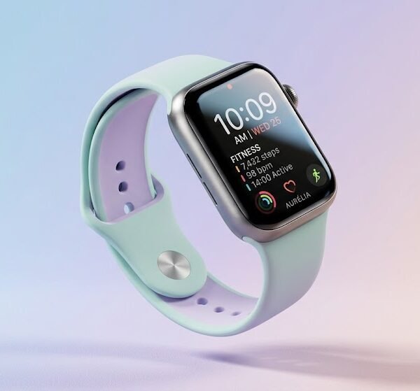 Modern Minimalist Smartwatch Floating Render