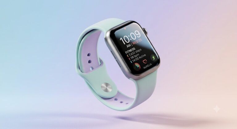 Modern Minimalist Smartwatch Floating Render