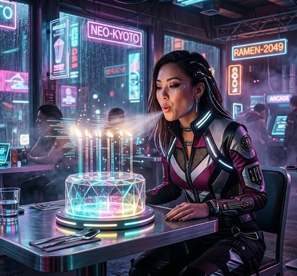 Cyberpunk Neon Birthday Celebration