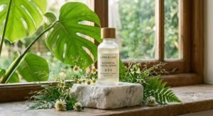 Organic Botanical Skincare Bottle Mockup