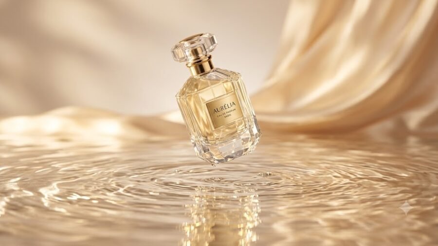 Luxury Crystal Perfume Studio Render