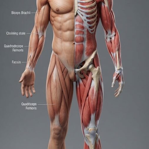 Cinematic Cross Section Muscular Anatomy Render
