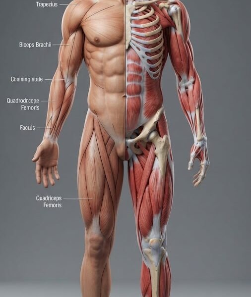 Cinematic Cross Section Muscular Anatomy Render