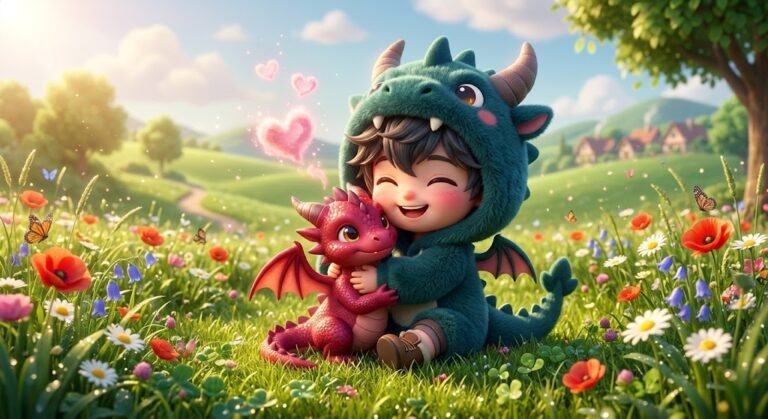 Adorable Chibi Dragon Tamer Kid