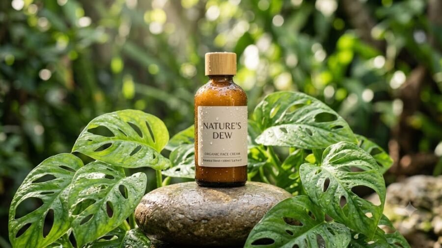 Organic Herbal Skincare Dropper Bottle