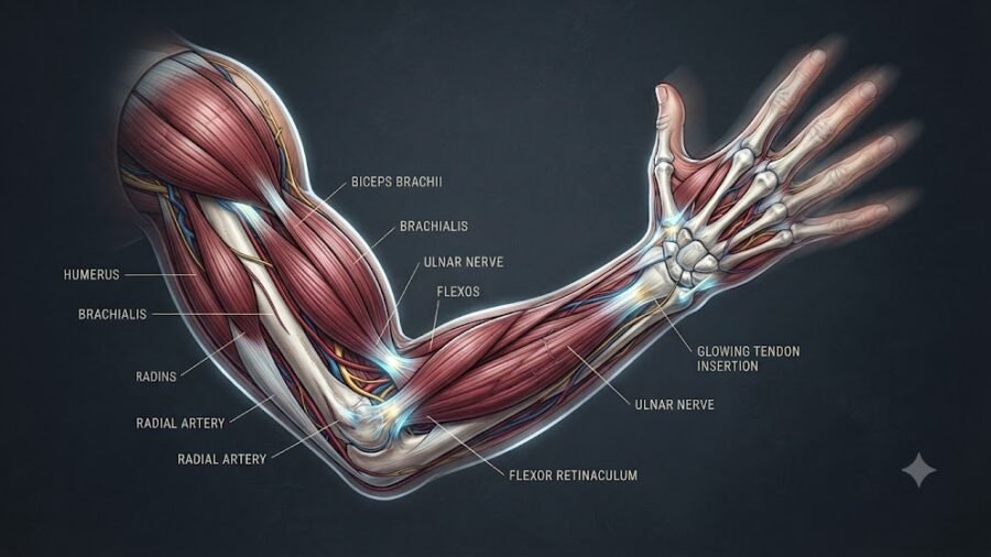 Cutaway Musculoskeletal Arm Mechanics