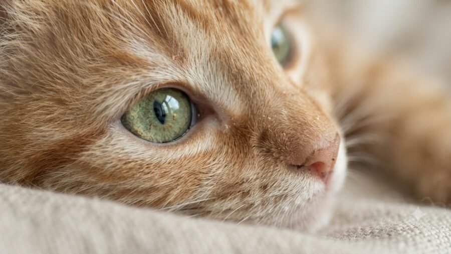 Playful Tabby Kitten Macro Iris Detail