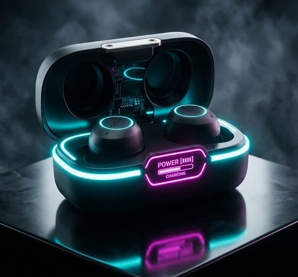Futuristic Cyberpunk Wireless Earbuds
