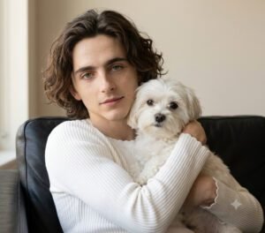 Cozy Portrait with Fluffy White Dog