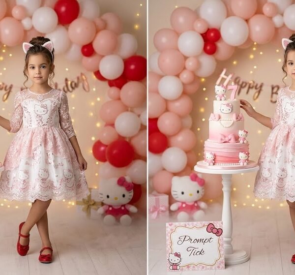 Luxury Hello Kitty 7th Birthday Princess Portrait