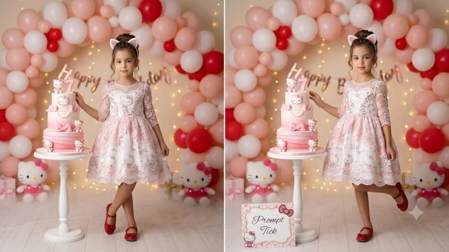 Luxury Hello Kitty 7th Birthday Princess Portrait