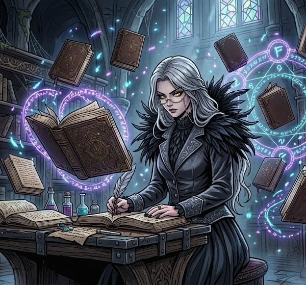 Dark Academy Gothic Sorceress