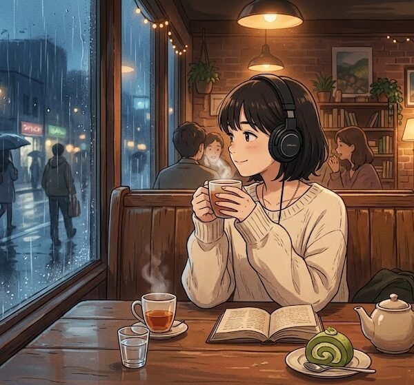 Cozy Rainstorm Cafe Corner