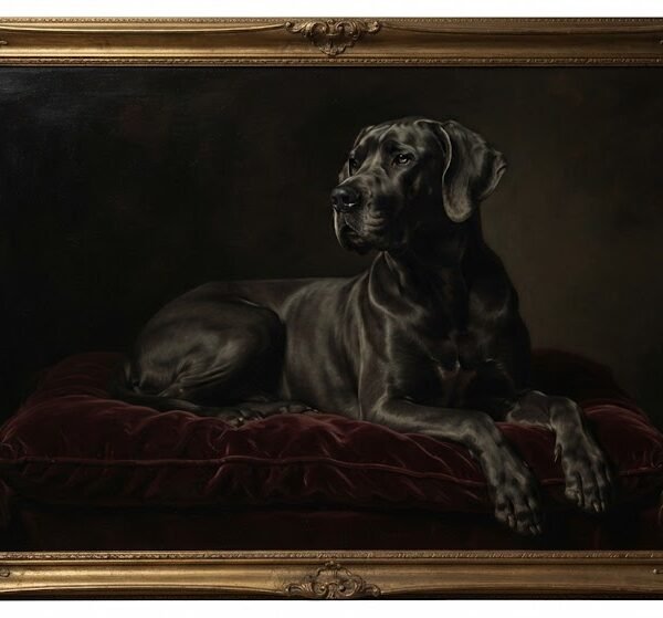 Chiaroscuro Baroque Portrait of a Great Dane