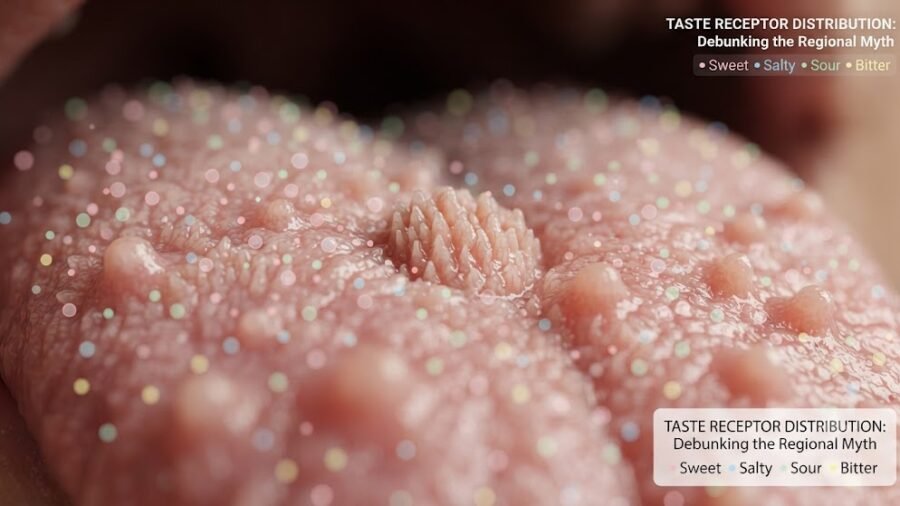 Macro Anatomy Map of Human Taste Buds