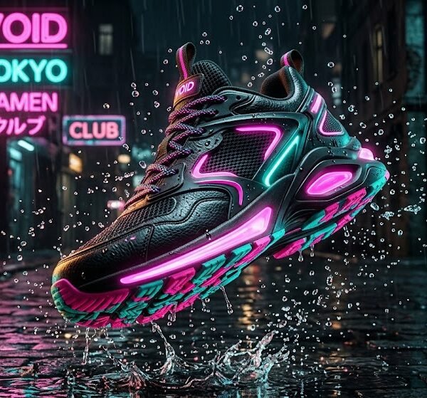 Futuristic Cyberpunk Sneaker Commercial Ad