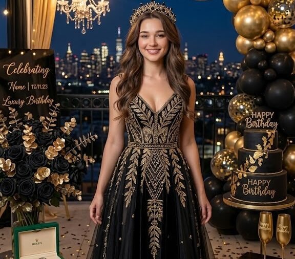 Birthday Black & Gold Luxury Theme