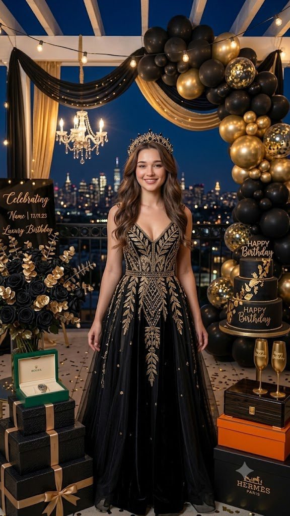 Birthday Black & Gold Luxury Theme