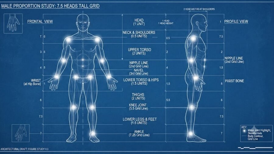 Proportion Grid and Skeletal Landmarks