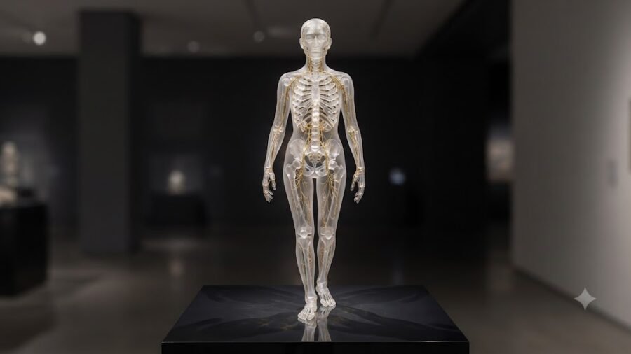 Translucent Glass Full Body Anatomical Model
