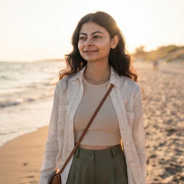 Golden Hour Girl Sunset Portrait