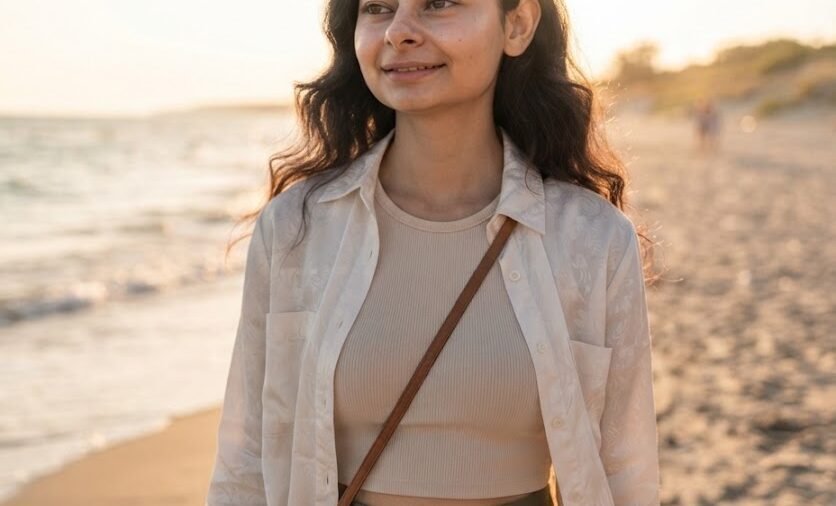 Golden Hour Girl Sunset Portrait