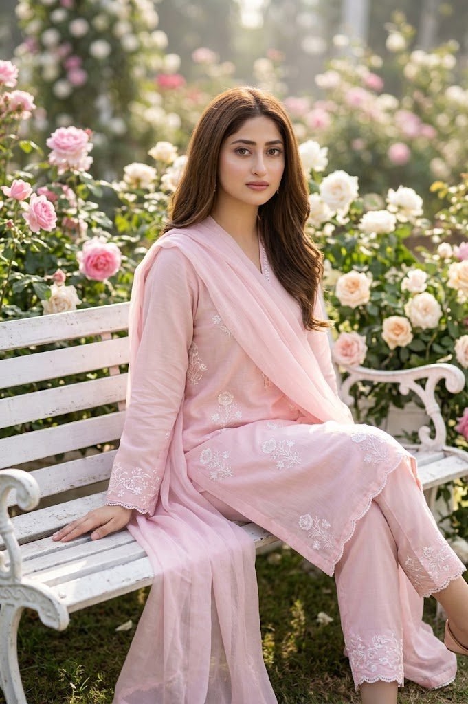 Pastel Pink Garden Look