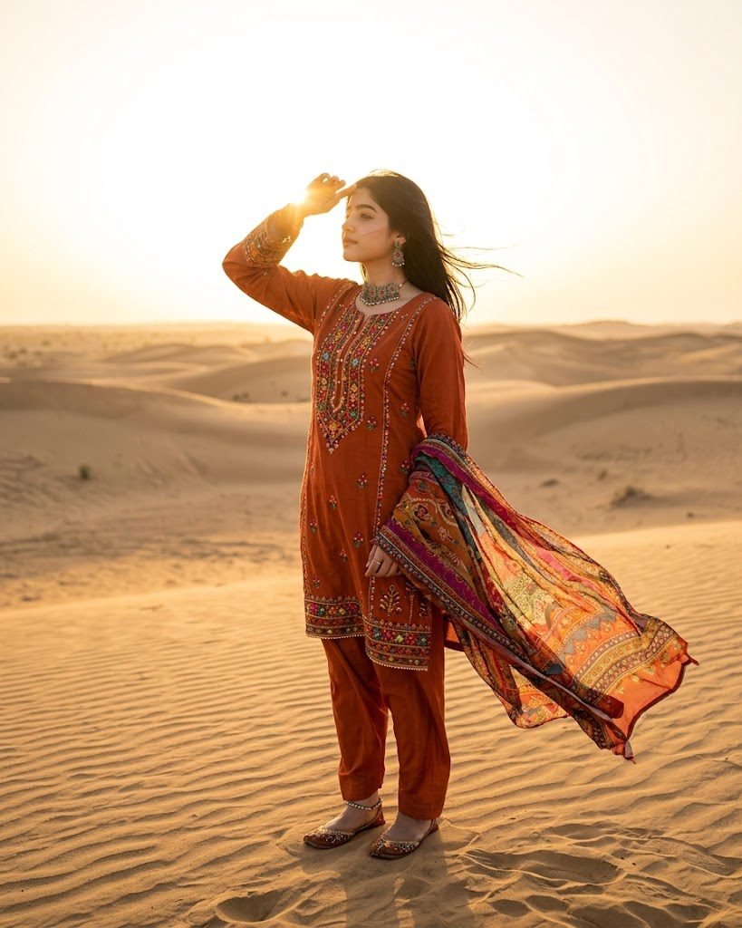 Rust Orange Desert Fashion