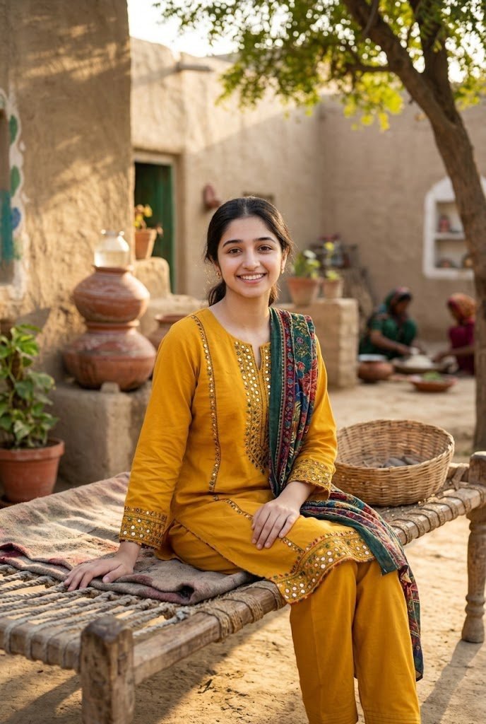 Mustard Yellow Village Vibes