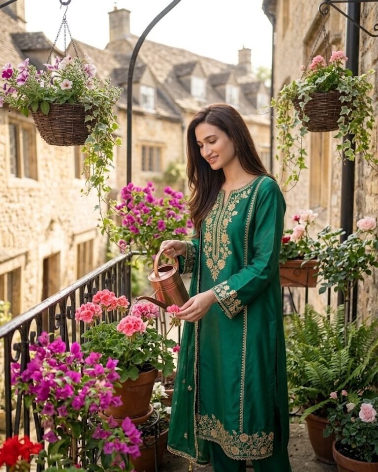 Emerald Green Balcony Flowers