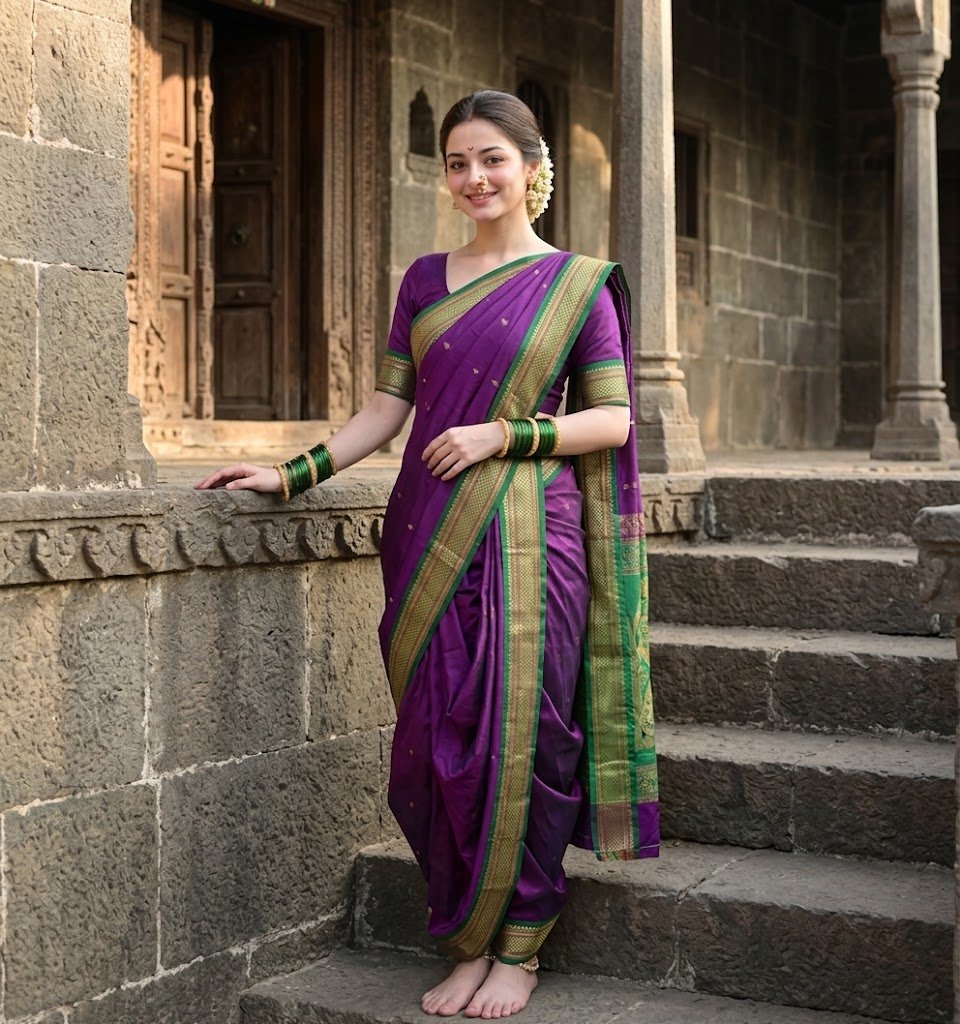 Maharashtrian Nauvari Saree — Traditional Grace
