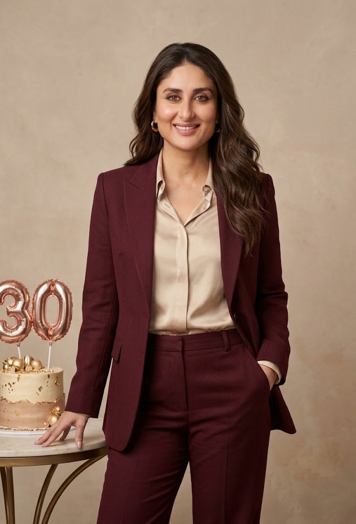 Sophisticated Burgundy 30th Birthday Portrait