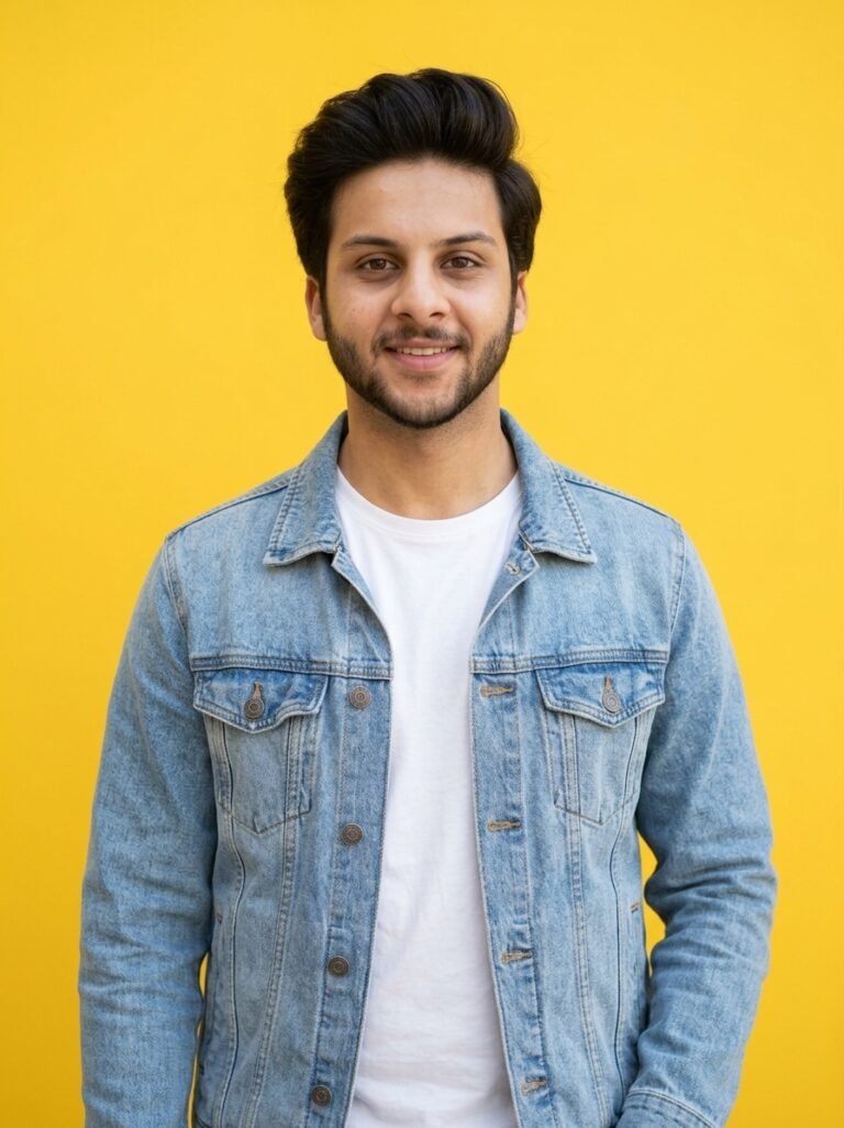 Sunshine Yellow Casual Portrait for Boys